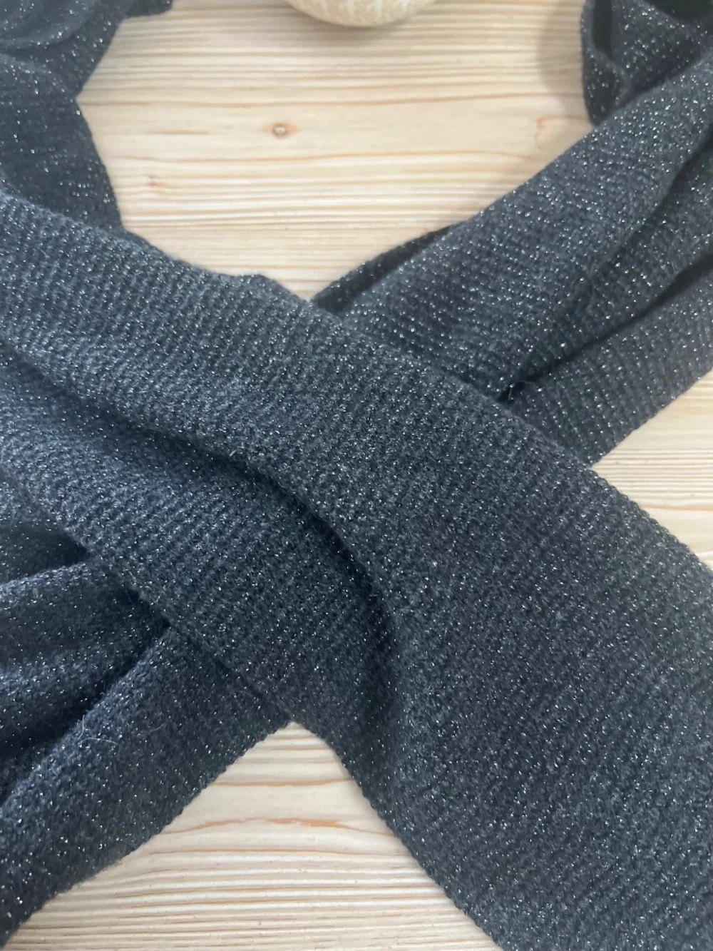 Inverni Black Cashmere Silver Metallic Scarf Made in Italy